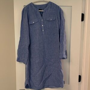 Talbots linen dress. 8p